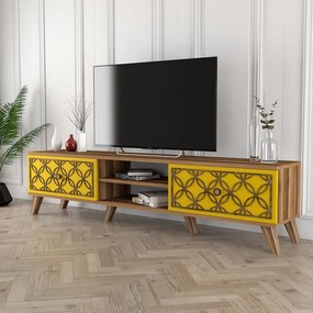 TV szekrény Class - Walnut, Yellow