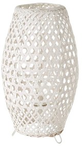 Fehér bambusz asztali lámpa bambusz búrával (magasság 36 cm) – Casa Selección