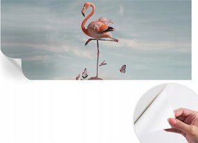 Öntapadós Fali Fotótapéta Hálószobába Elegáns flamingó 250x104 cm