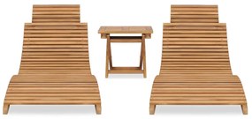 3 részes tömör tíkfa összecsukható kerti ülőgarnitúra