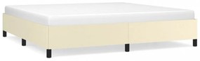 vidaXL krémszínű műbőr ágykeret 200x200 cm