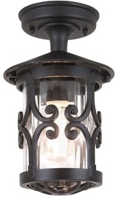 Elstead - Kültéri mennyezeti lámpa HEREFORD 1xE27/100W/230V IP23 fekete BL13A-BLACK