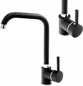 Konyhai Mosogató Csaptelep Álló Magas Csaptelep Mosogató Fekete Sárgaréz