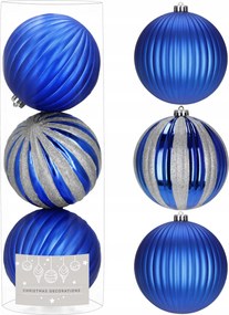 Karácsonyfadísz Nád 3DB-OS Karácsonyfa Kék 15 CM Törhetetlen Szett