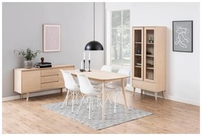 Natúr színű tálalószekrény tölgyfa dekorral 80x178 cm Nagano – Actona