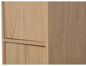 Natúr színű moduláris szekrény tölgyfa dekorral 40x199 cm Modulair – vtwonen