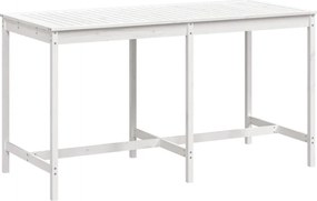 vidaXL fehér tömör fenyőfa kerti asztal 203,5x90x110 cm
