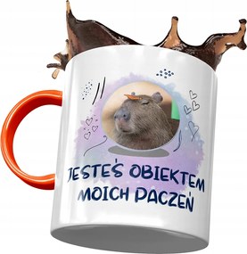 Kapibara Narancssárga Bögre Születésnapra Ajándék Nyomtatott Fotóval