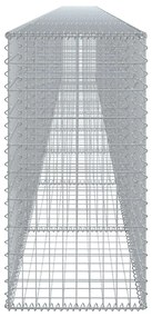 horganyzott vas gabion kosár fedéllel 900 x 50 x 100 cm