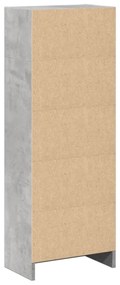 betonszürke szerelt fa könyvespolc 40 x 24 x 109 cm