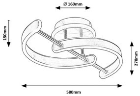 Rabalux 71052 - LED Felületre szerelhető csillár JARNELLE LED/30W/230V