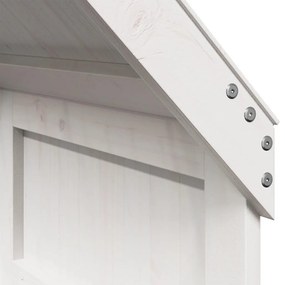 fehér tömör fenyőfa gyerekágytető 55 x 84 x 132 cm