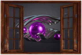 Poszterek 90x60 Lila gömbök