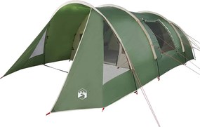 vidaXL Alagút sátor 5 személyes Zöld és Fehér 778 x 356 x 210 cm