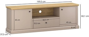 TV szekrény Indices (taupe + kő tölgy) . 1116864