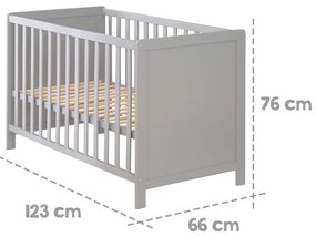 Szürke-szürkésbarna babaágy 60x120 cm Hamburg – Roba