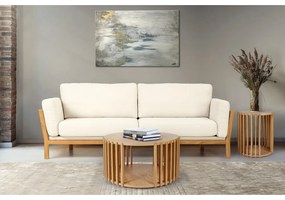 Drum tölgyfa dohányzóasztal, ø 83 cm - Woodman