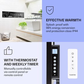 Klarstein Wonderwall Air Art Smart, infravörös hősugárzó, 120 x 30 cm, 350 W, híd