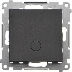 Simon 55 Kapcsoló Egykapcsolós Lépcsőkapcsoló Led háttérvilágítással Fekete matt