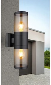 Globo 32014-2BS - Kültéri fali lámpa XELOO 2xE27/60W/230V IP44