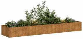 vidaXL ültető rozsdás 360x80x40 cm időjárásálló acélból