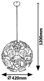 Rabalux 6390 - Gyerek csillár zsinóron BIRDY 3xE14/40W/230V