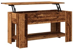 dohányzóasztal Régi fa 101x49x52 cm Gépelt fa