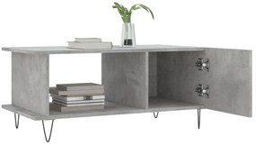Betonszürke szerelt fa dohányzóasztal 90 x 50 x 40 cm