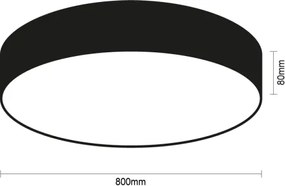 LED mennyezeti lámpatest LED/135W/230V 3000/4000/6500K Ø 80 cm fekete