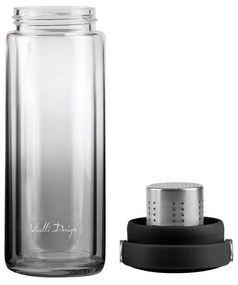 Fekete üveg ivópalack 350 ml Fuori – Vialli Design