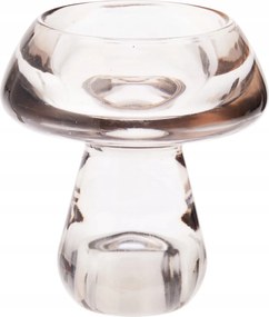 Üveg gyertyatartó Houba szürke (8x8x8,8 cm)