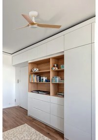 FARO 33821WT - Mennyezeti ventilátor MINI PUNT S barna/fehér átm. 90 cm WT + távirányító