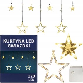 Fénycsillagok csillagok világító függöny Karácsonyi lámpák 120LED Goliat