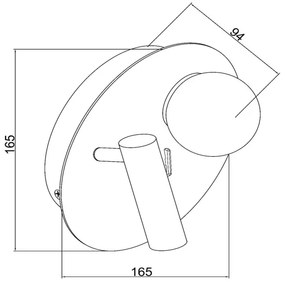 Lucide 77286/02/30 - LED Fali lámpa MATIZ 2xLED/3,5W/230V USB fekete