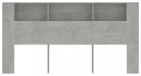 betonszürke áthidaló szekrény 200x18,5x104,5 cm