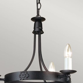 Elstead klasszikus csillár belfry fekete elsby3-black