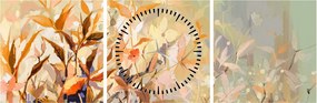 Kép - Festett növények (órával) (90x30 cm)