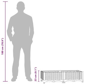 polipropilén magaságyás 80 x 40 x 23 cm