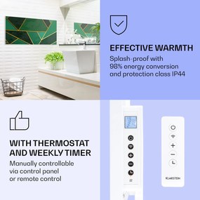 Klarstein Wonderwall Air Art Smart, infravörös hősugárzó, 120 x 60 cm, 700 W, zöld csík