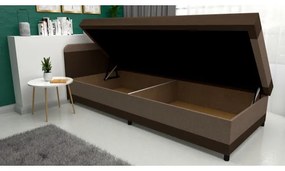 Kárpitozott heverő tárolóval TALI 80x202 barna/bézs