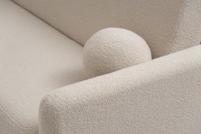 Nido ágyazható háromszemélyes kanapé 140 cm tárolóval - világos bézs boucle Quelle 03