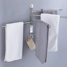 Törülközőtartó, ezüst, HOLDER