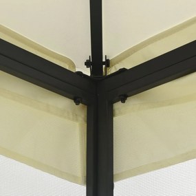 krémszínű pavilon hálóval 300 x 300 x 265 cm