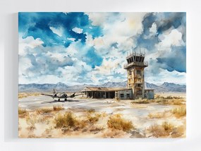 Poszter Repülőtér Repülőgép Üresség Ellenőrző Torony 100x75