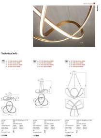 Redo 01-1784 - NUCLEO LED csillár kábellel LED/55W/230V fehér