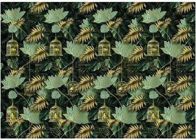 Fotótapéta levelek madárkalitka monstera 312