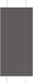 vidaXL pliszírozott redőny fekete 60x150 cm szövetszélesség 59,4 cm