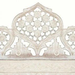 5-paneles fehér mangófa kézzel faragott térelválasztó 200x165cm