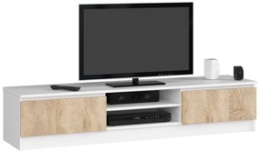 TV asztal Katalina  (fehér + szonoma tölgy). Akció -15%. 1069406