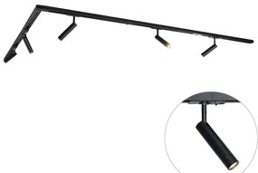 Modern sínrendszer 5 fekete reflektorral, 1 fázisú - Iconic Ivy